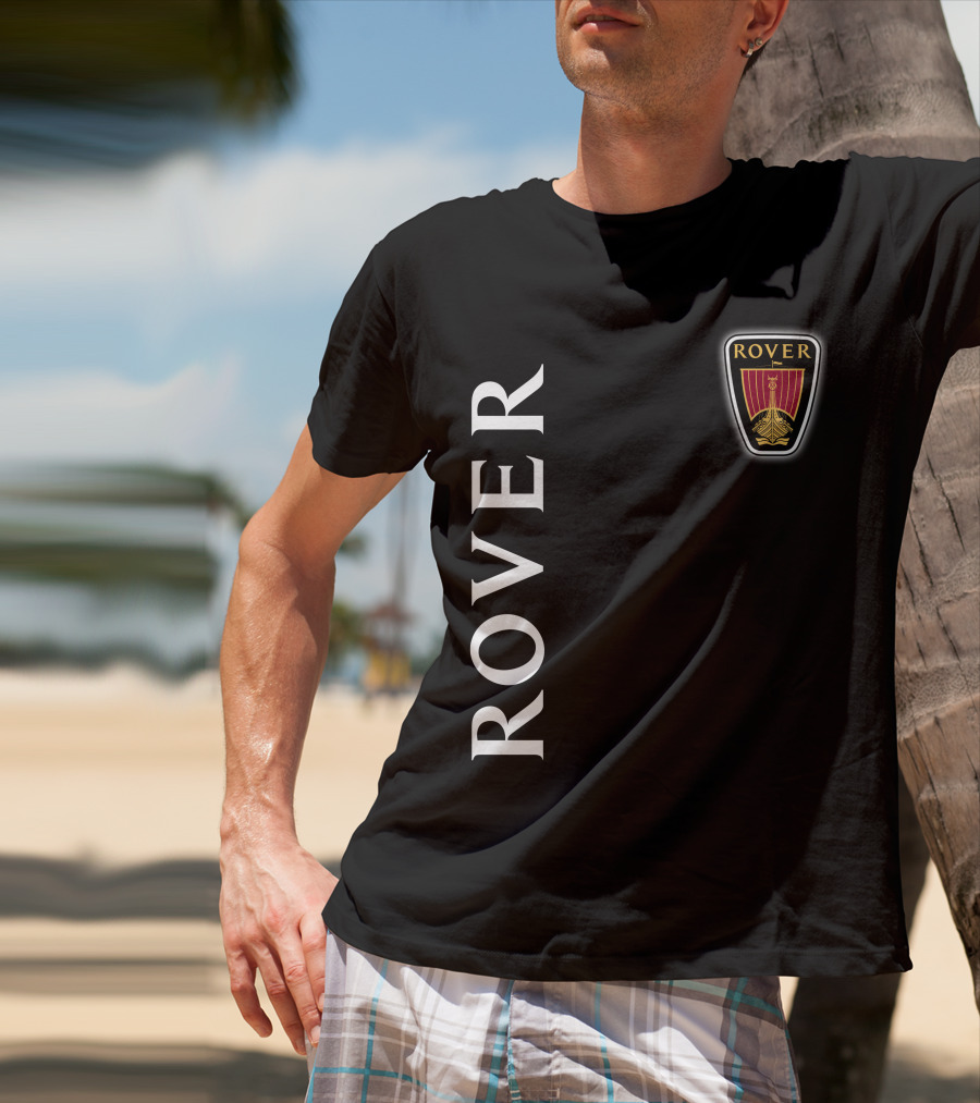 ROVER Emblem Vertical Text Classic T-Shirt