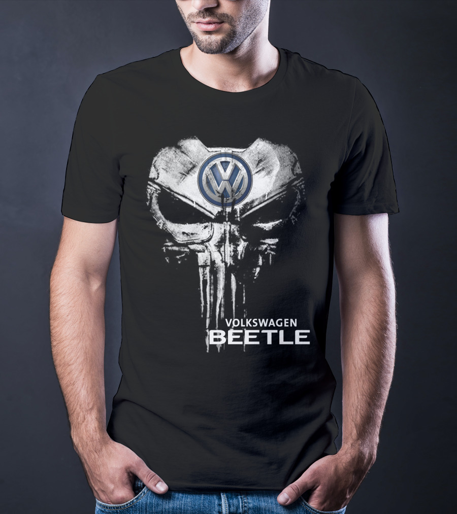 Volkswagen Beetle Vw Punisher Skull T-Shirt
