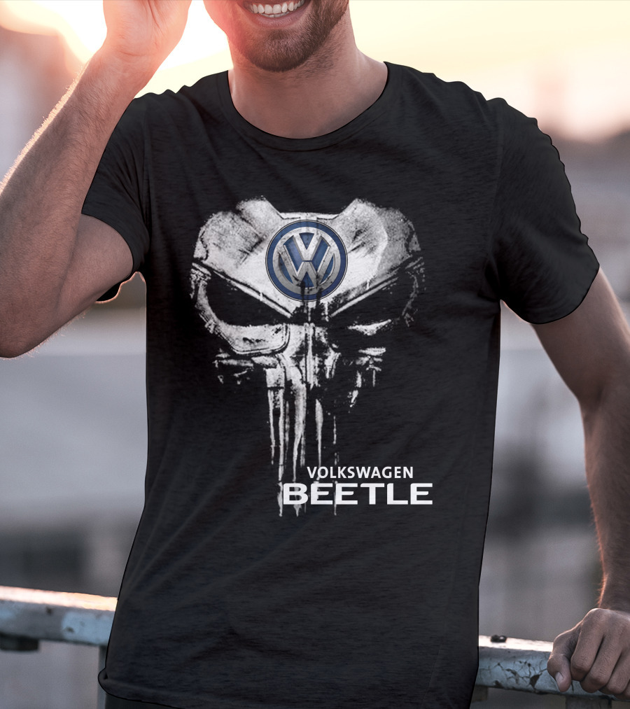 Volkswagen Beetle Vw Punisher Skull T-Shirt