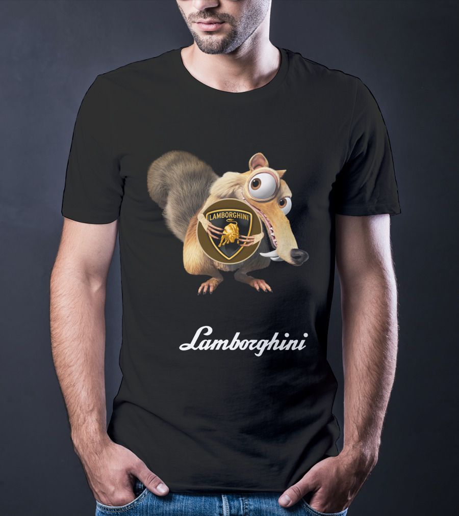 Lamborghini Ice Age Scrat Holding T-Shirt