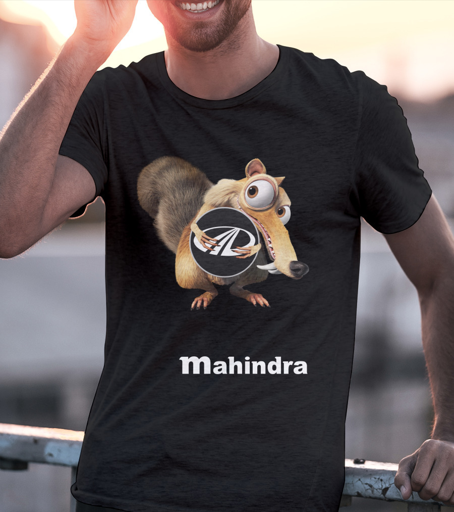Mahindra 01 Ice Age Scrat Character Holding T-Shirt
