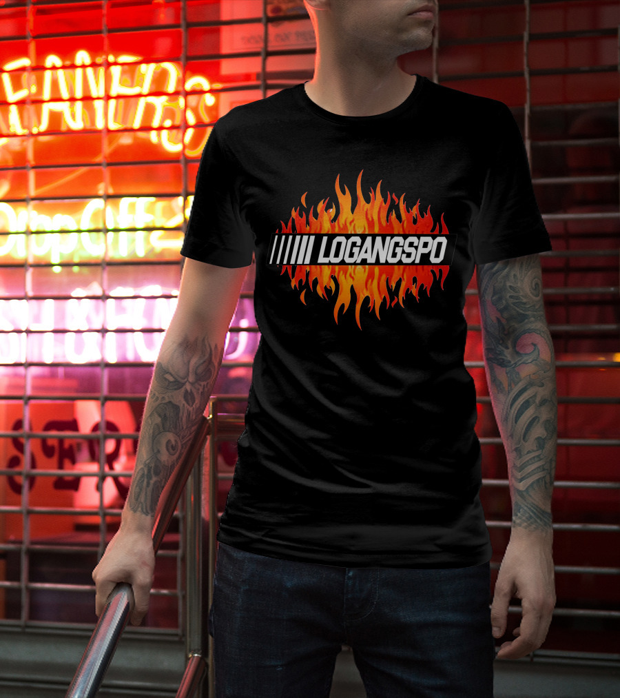 LOGANGSPO Red Orange Flames T-Shirt