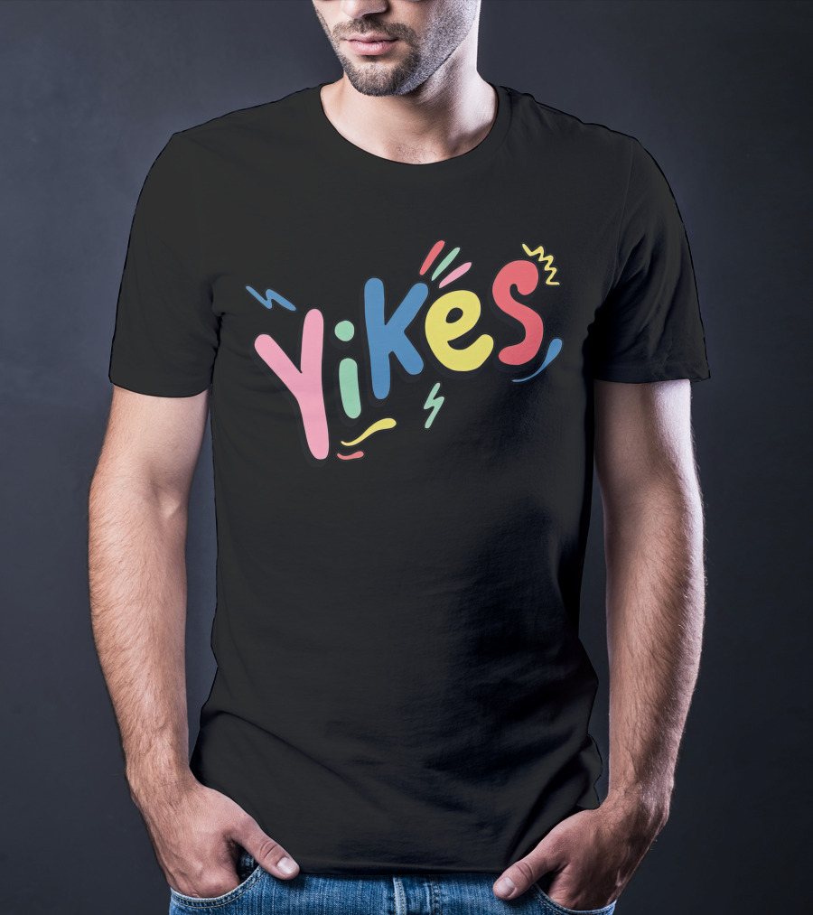 Colorful Yikes Merch Vibrant Lettering T-Shirt