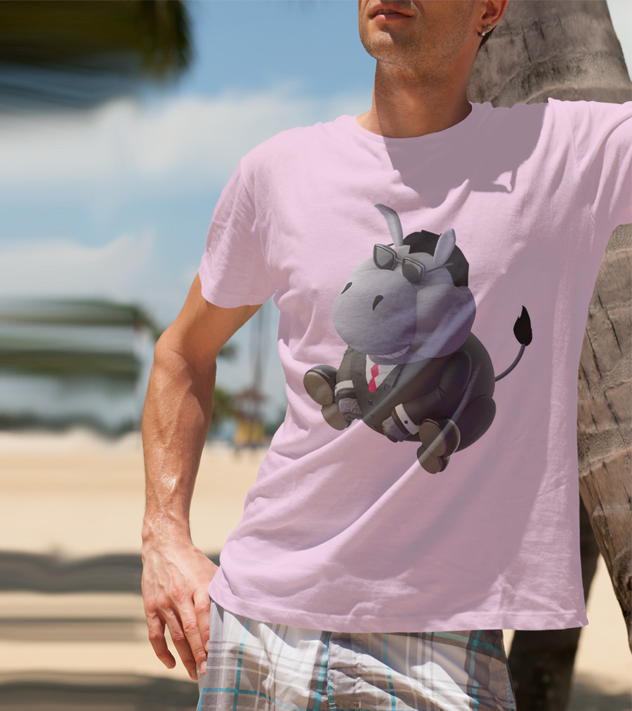 Dunkey Merch Stylish Cartoon Donkey In Suit And Sunglasses T-Shirt