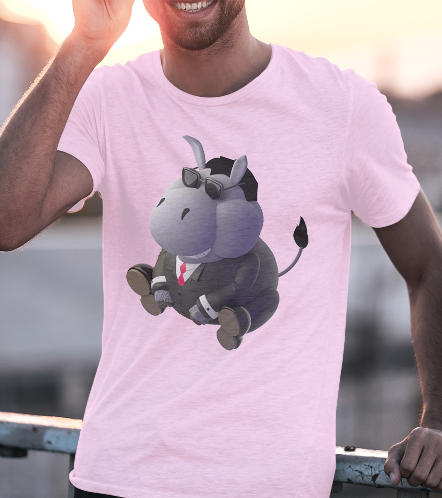Dunkey Merch Stylish Cartoon Donkey In Suit And Sunglasses T-Shirt