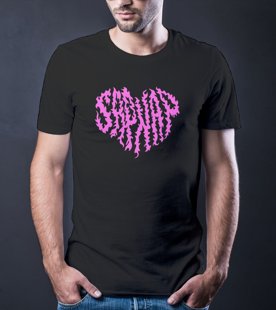 Sapnap Pink Flame Heart Valentine Merch T-Shirt