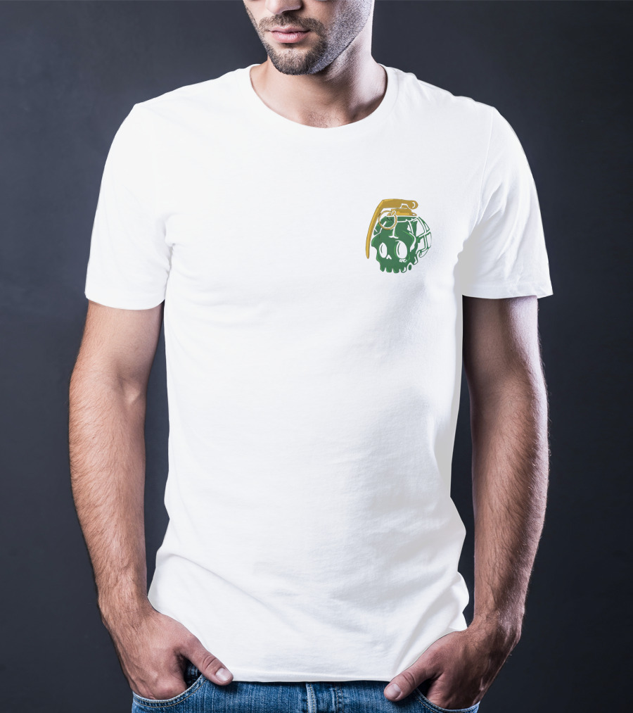 Oops Thiccc Boy Merch Skull Grenade T-Shirt