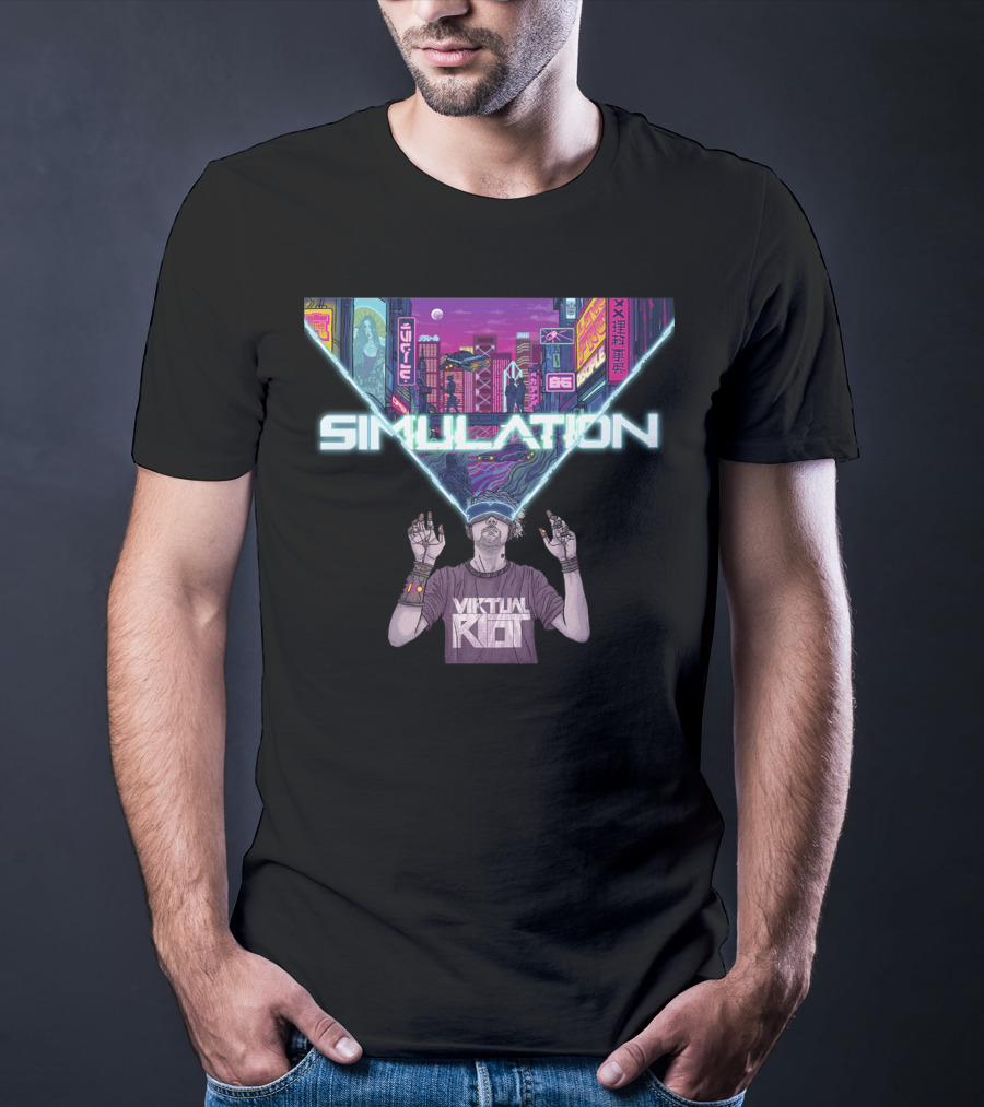 Virtual Riot Simulation Cityscape Experience T-Shirt