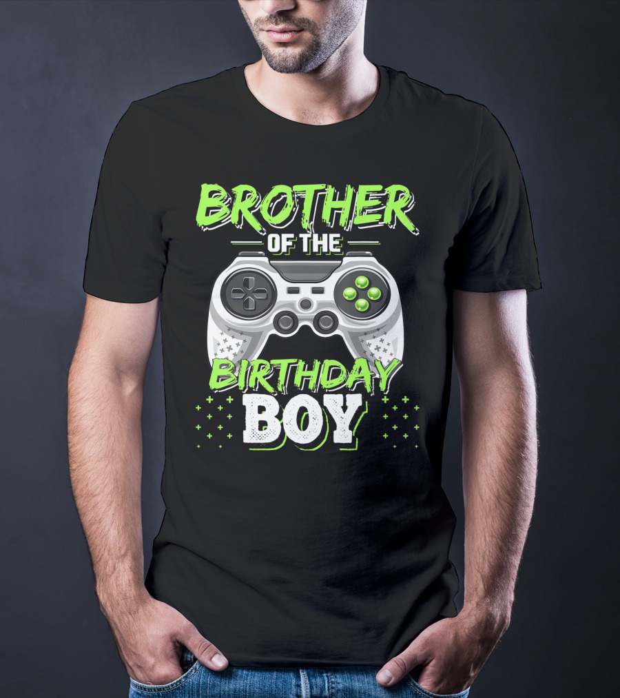 Brother Of The Birthday Boy Controller Gaming T-Shirt