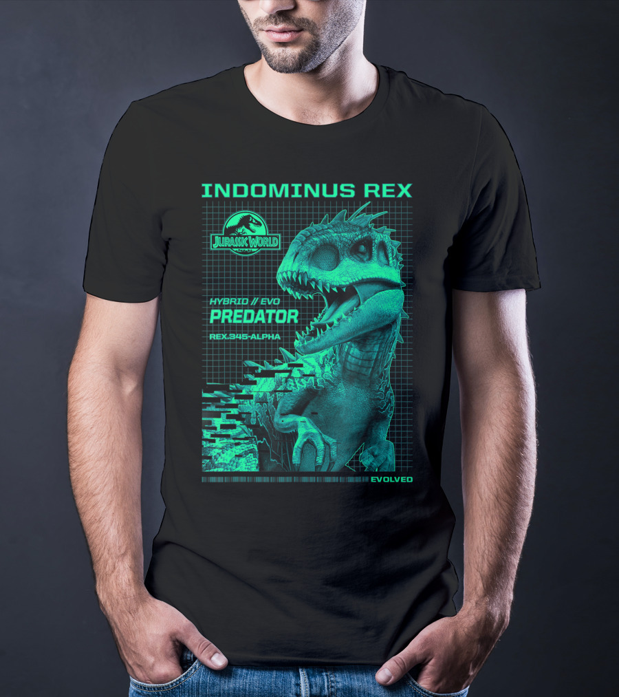 Jurassic World Indominus Rex Hybrid Evo Predator Rex.345-Alpha Evolved T-Shirt