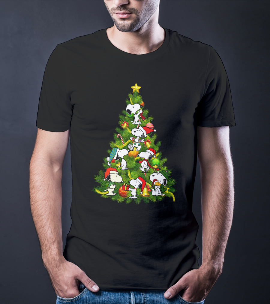 Christmas Snoopy Tree Holiday T-Shirt