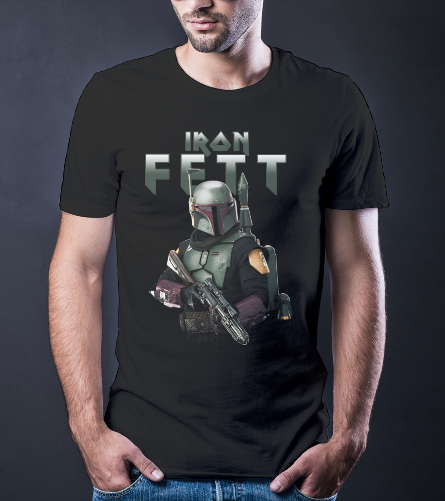 Iron Fett Boba Crossover Mandalorian Suit Concept T-Shirt