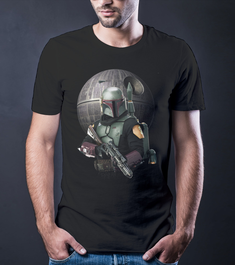 Boba Fett In Front Of Death Star Perfect Gift For You T-Shirt