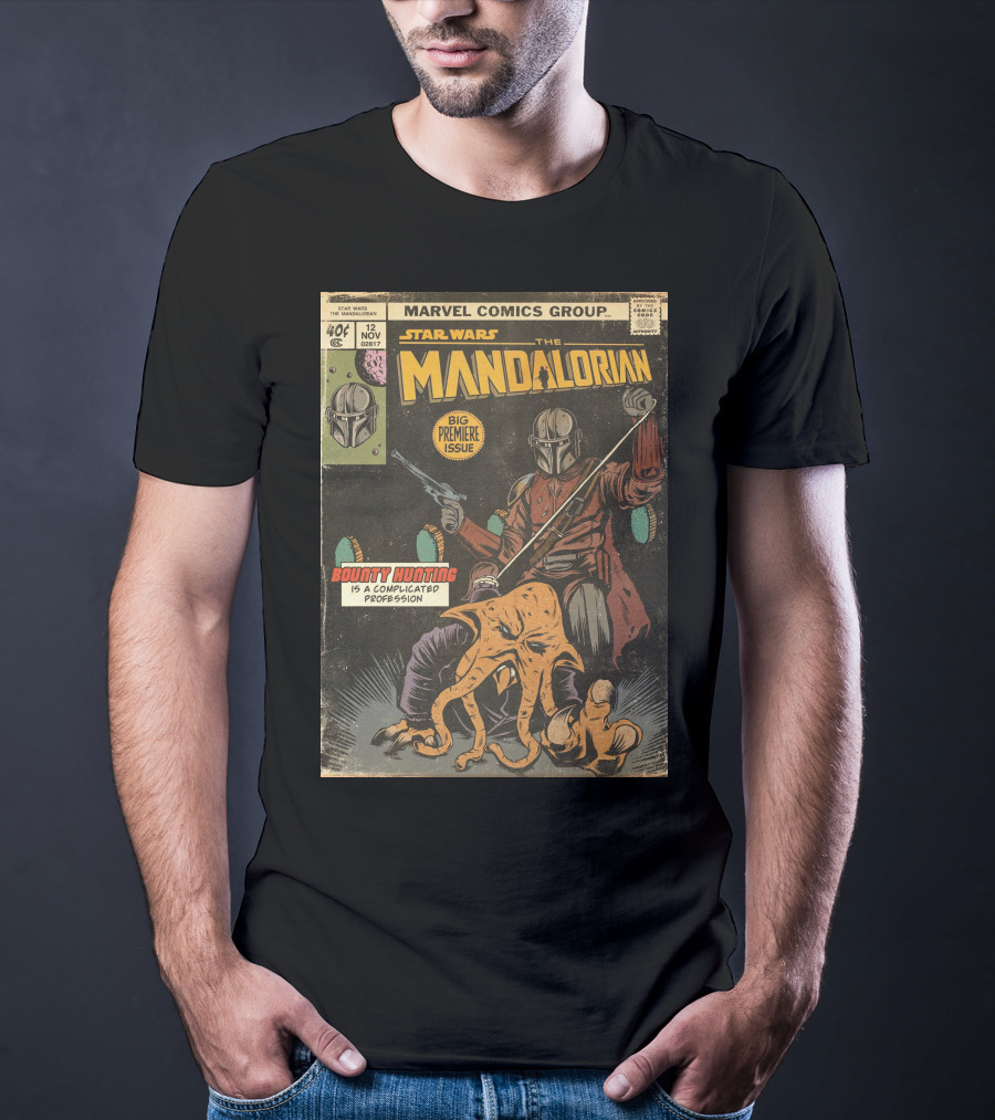 Marvel Comics Group Star Wars The Mandalorian Big Premier Issue Bounty Hunting Is A Complicated Profession T-Shirt