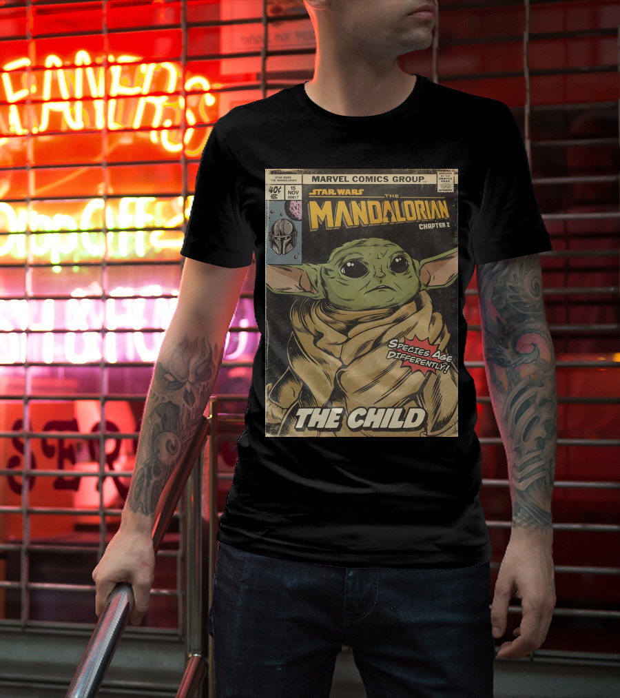 Marvel Comics Group Star Wars The Mandalorian Chapter 2 The Child Species Age Differently T-Shirt