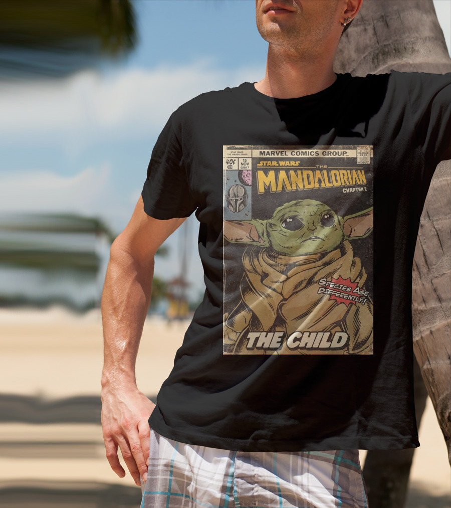 Marvel Comics Group Star Wars The Mandalorian Chapter 2 The Child Species Age Differently T-Shirt