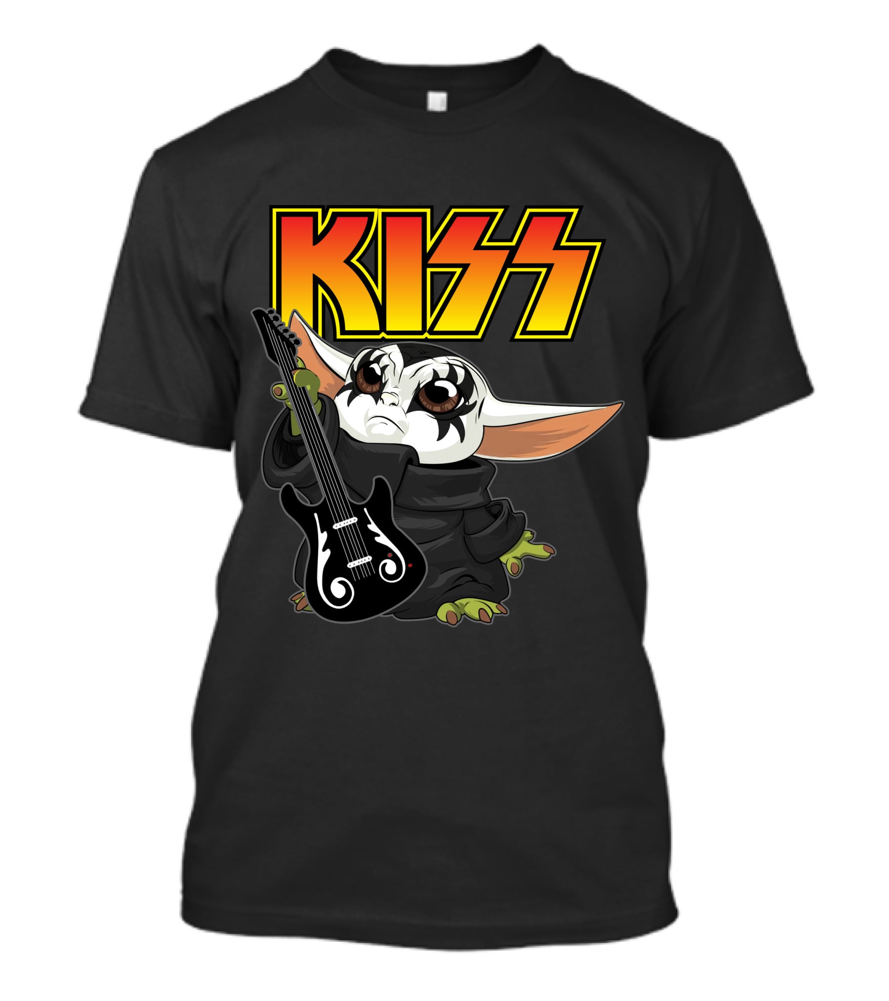 Kiss Only Today Grogu With Guitar T-Shirt