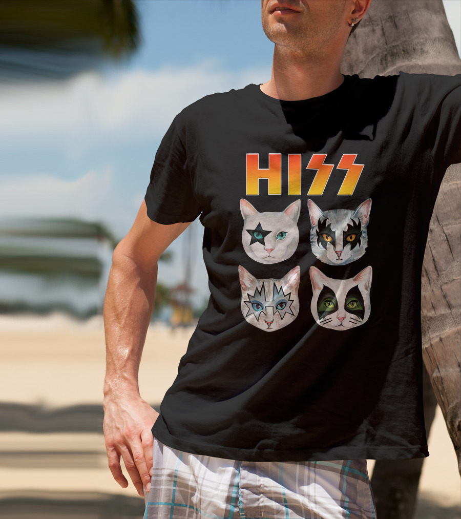 Hiss Only Today Cat Faces Makeup T-Shirt