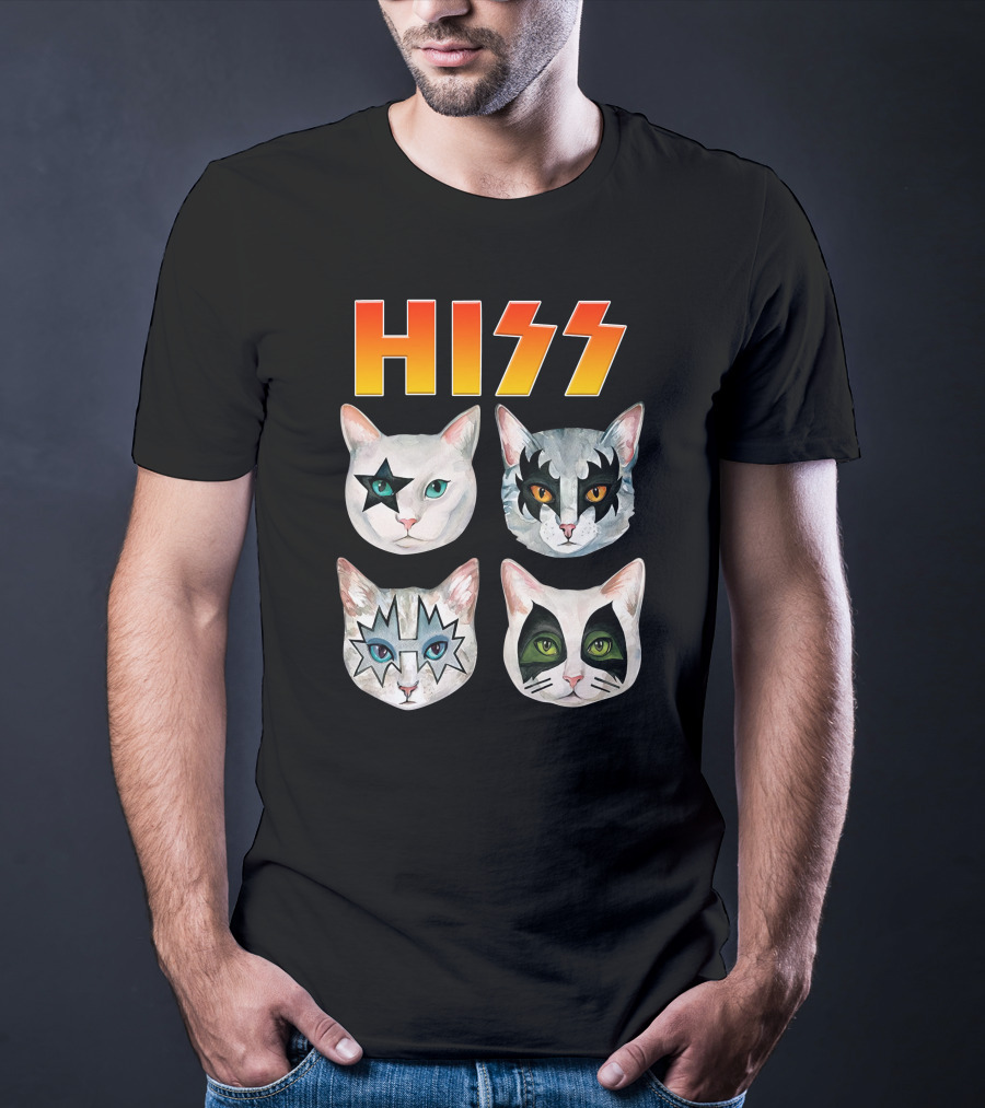 Hiss Only Today Cat Faces Makeup T-Shirt