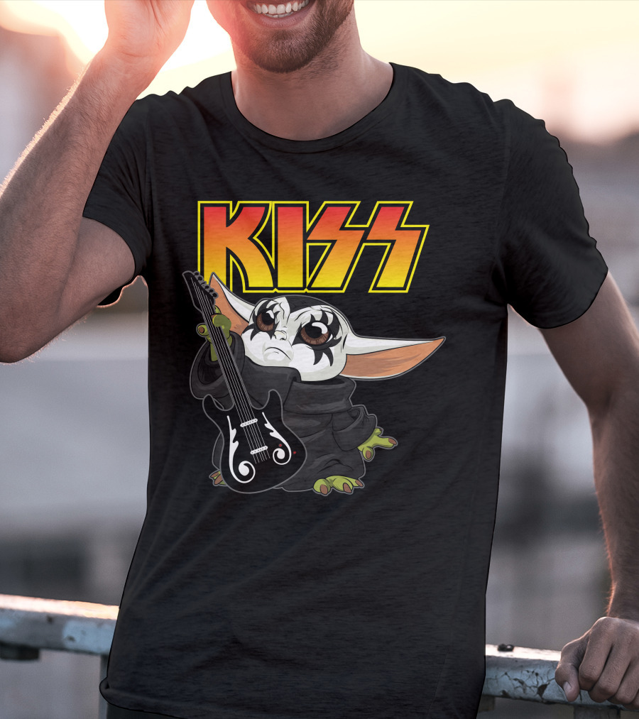 Kiss Grogu Playing Guitar Only Today T-Shirt