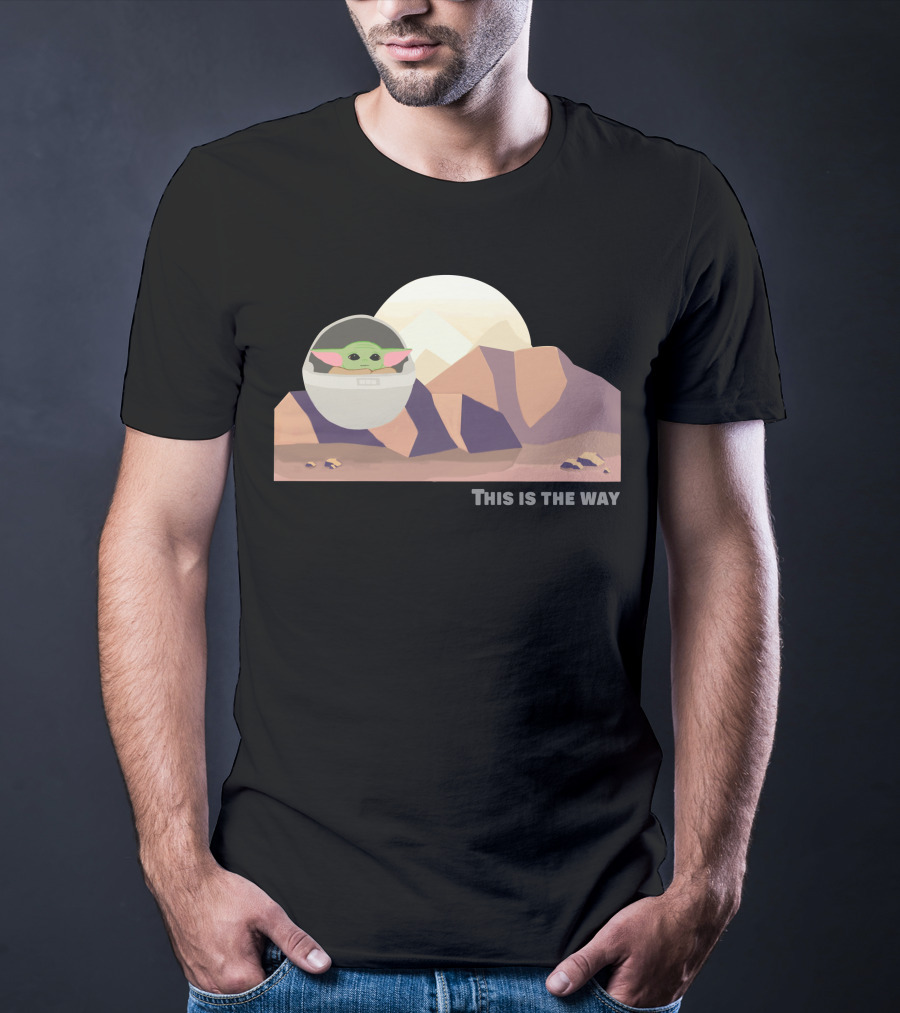 This Is The Way Only Today Baby Alien Desert Scene T-Shirt