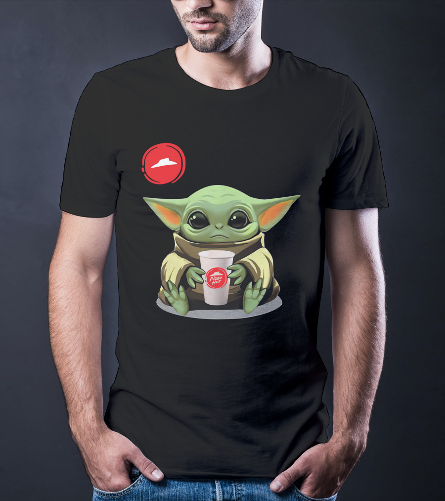 Pizza Hut Cute Green Character Holding Cup Only Today T-Shirt