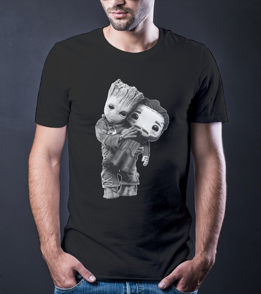 Only Today Baby Tree Character Holding Masked Figure T-Shirt