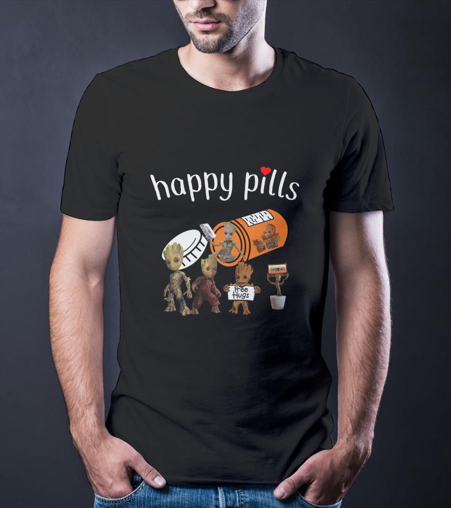 Happy Pills Groot Free Hugs Capsule T-Shirt