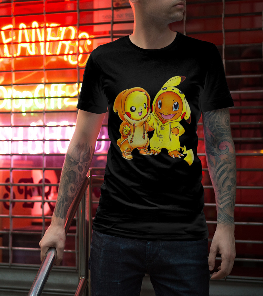 Pikachu Charmander Crossover Hoodie Pals T-Shirt