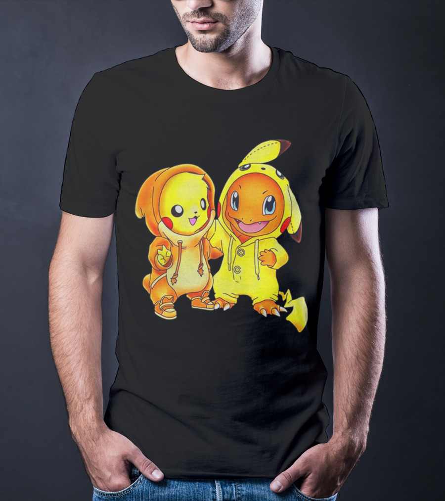 Pikachu Charmander Crossover Hoodie Pals T-Shirt