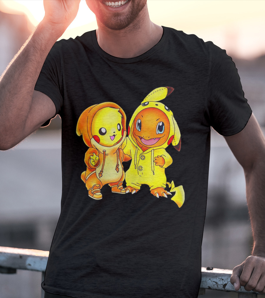 Pikachu Charmander Crossover Hoodie Pals T-Shirt