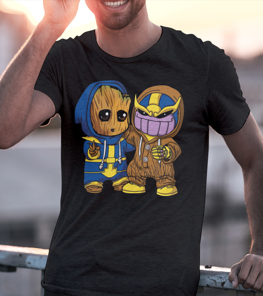 Baby Groot And Thanos Costume Friends T-Shirt