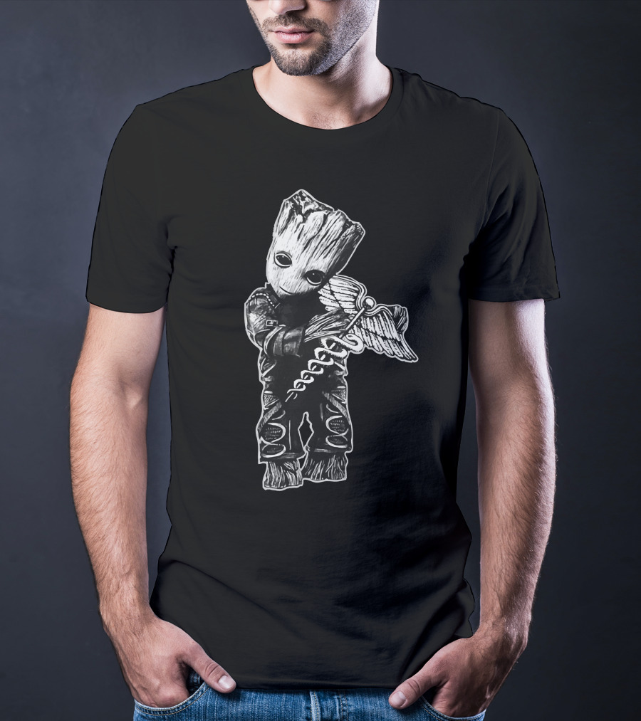 Groot Caduceus Guardians T-Shirt