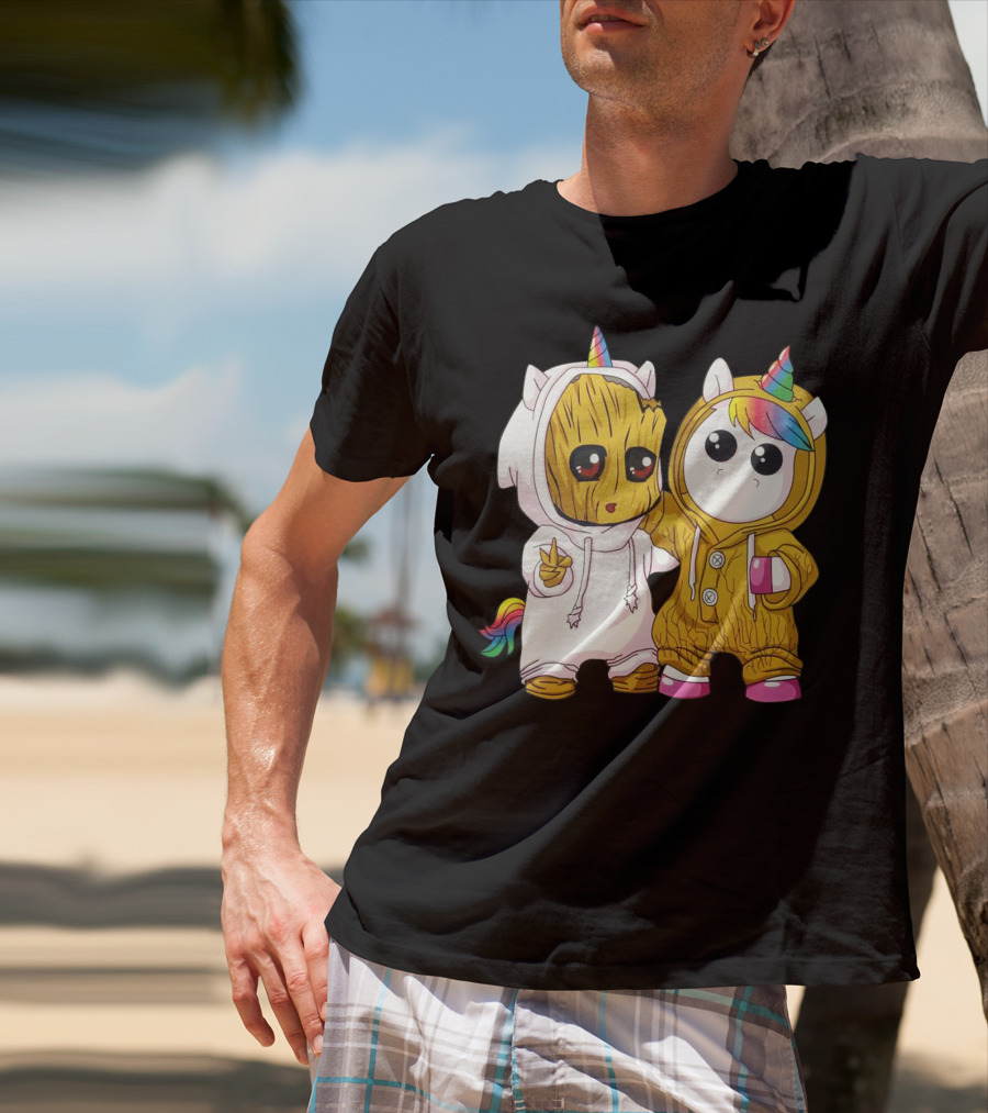 Only Today Unicorns And Friends Cute Cartoon Fantasy Characters T-Shirt
