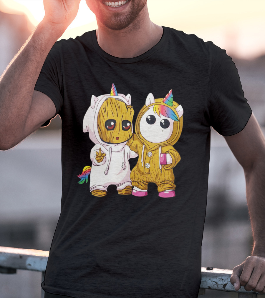 Only Today Unicorns And Friends Cute Cartoon Fantasy Characters T-Shirt