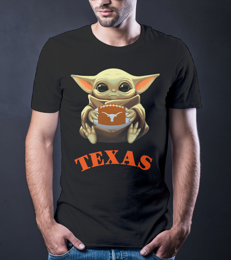 Texas Longhorns Yoda Baby Football T-Shirt
