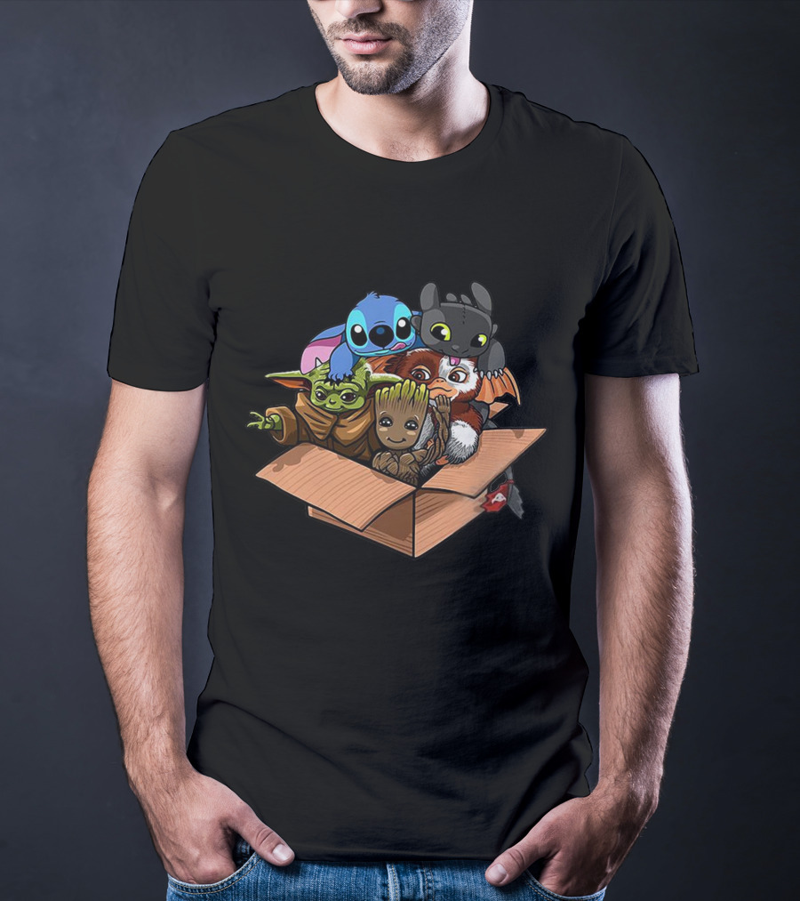 Baby Yoda Groot Stitch Gizmo Toothless T-Shirt