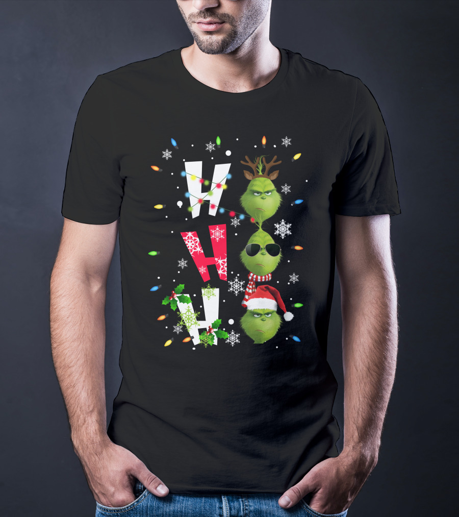 Grinch WHOVILLE Christmas Lights And Snowflakes ZN858 T-Shirt