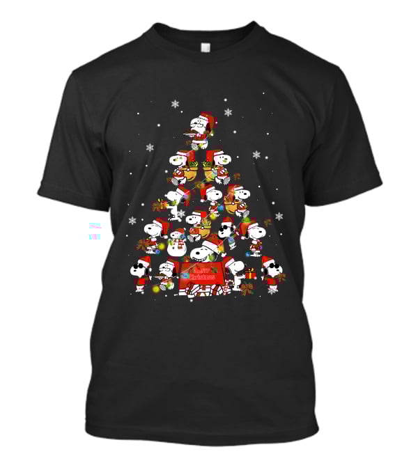 Snoopy Christmas Tree With Santa Hats ZN231 T-Shirt
