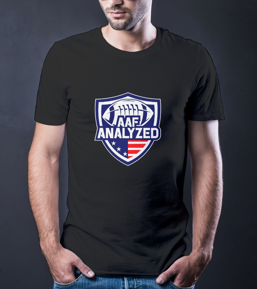 Aaf Analyzed American Football Shield Stars Stripes T-Shirt