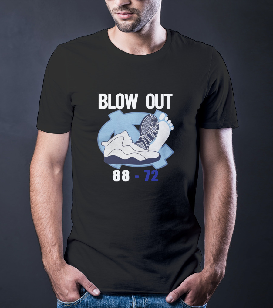 Blow Out 88-72 Shoe Foot Graphic Tar Heels T-Shirt
