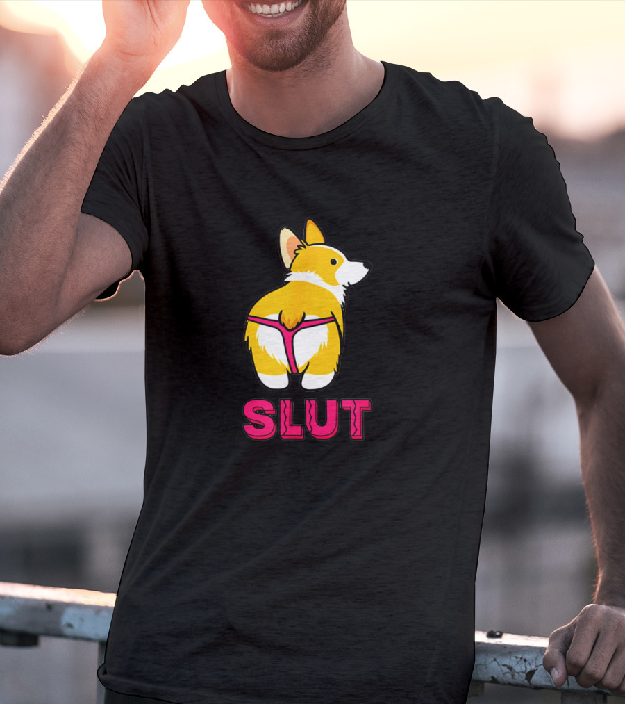 Slut Cheddar Corgi Brooklyn T-Shirt