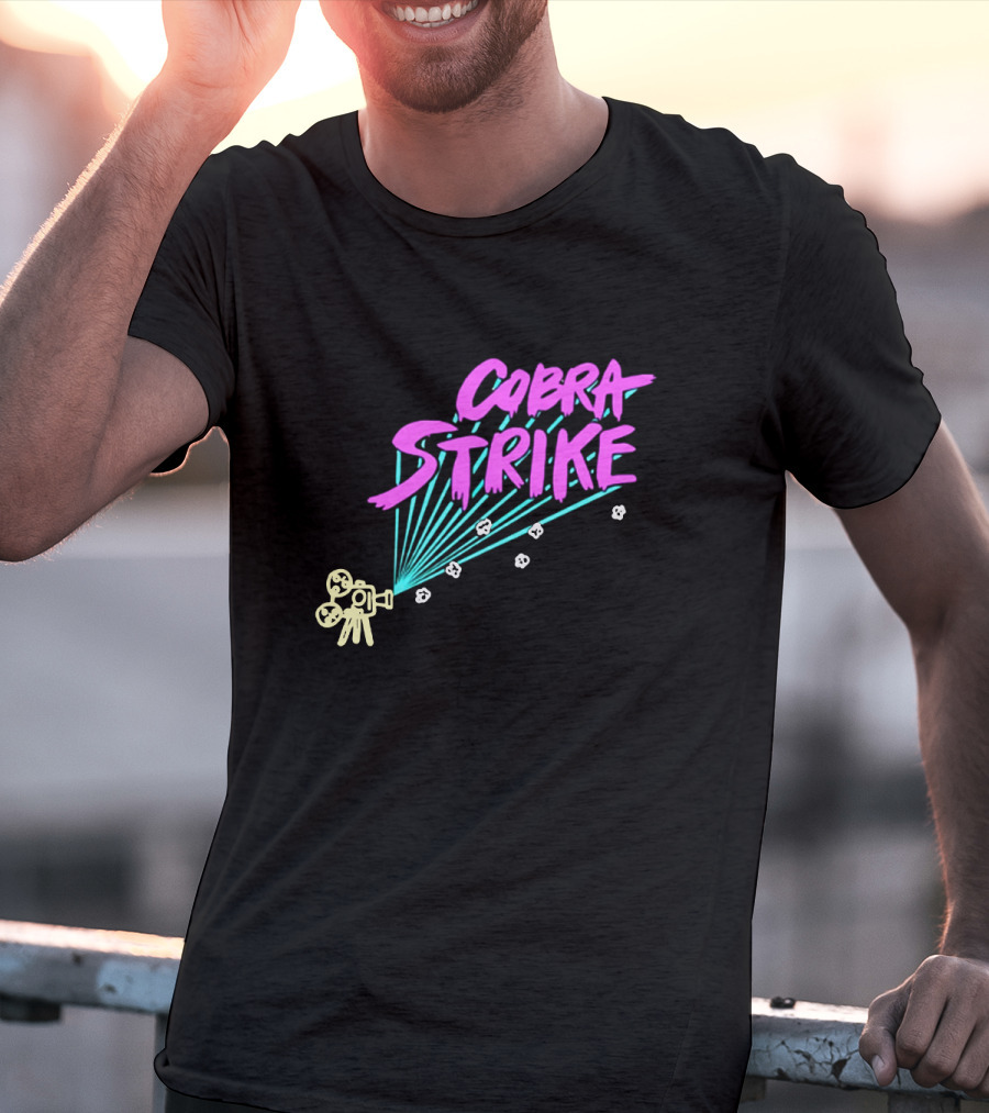 Cobra Strike Neon Retro Film Camera T-Shirt