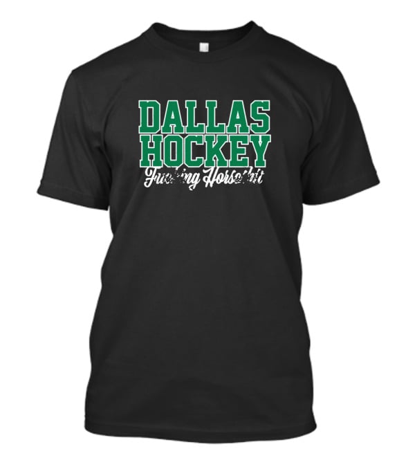Dallas Hockey Frustration Expression Bold Green Lettering T-Shirt