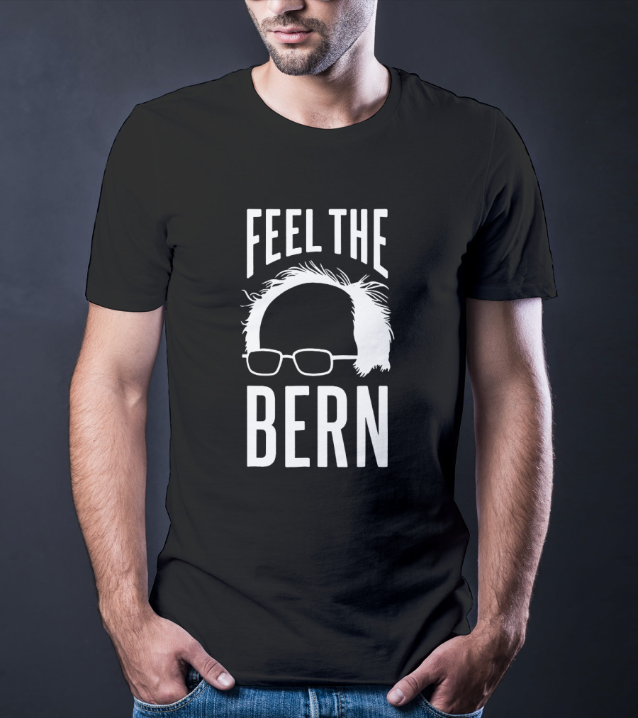 Feel The Bern Bernie Sanders Glasses And Hair T-Shirt