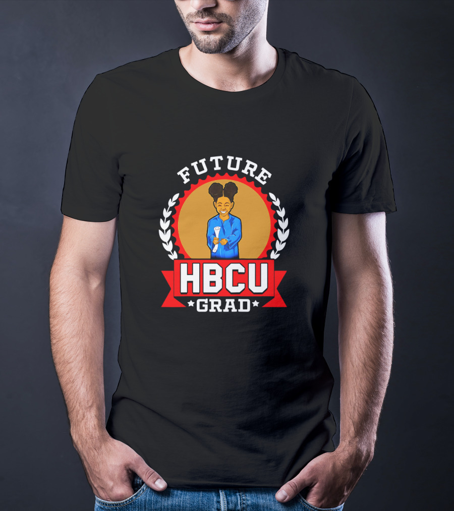 Future HBCU Grad With Diploma And Laurel Wreath Background T-Shirt