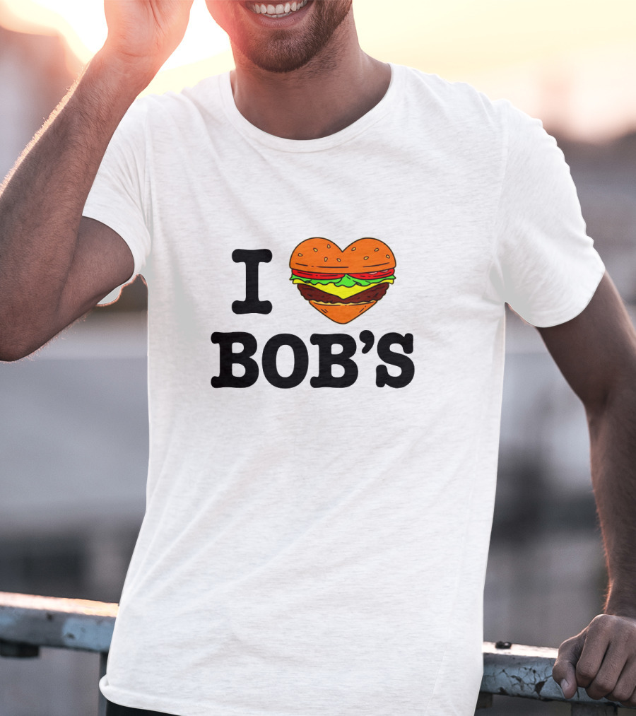 I Love Bob's Burgers Heart-Shaped Burger T-Shirt