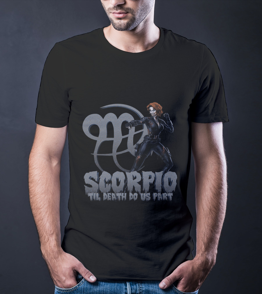 Scorpio Til Death Do Us Part Marvel Black Widow Fans T-Shirt