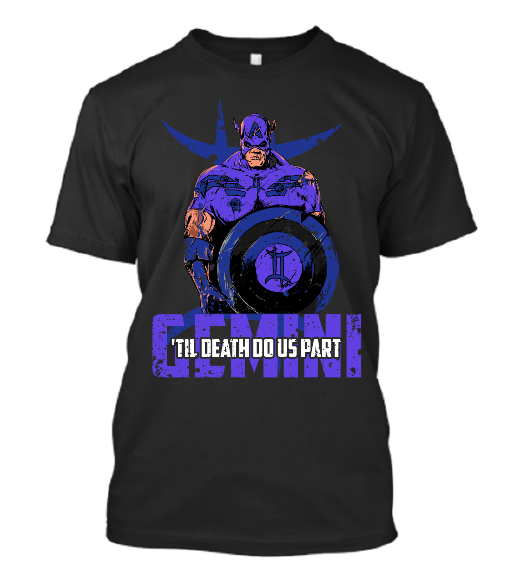 Gemini 'Til Death Do Us Part Marvel-Inspired Captain American Zombie T-Shirt