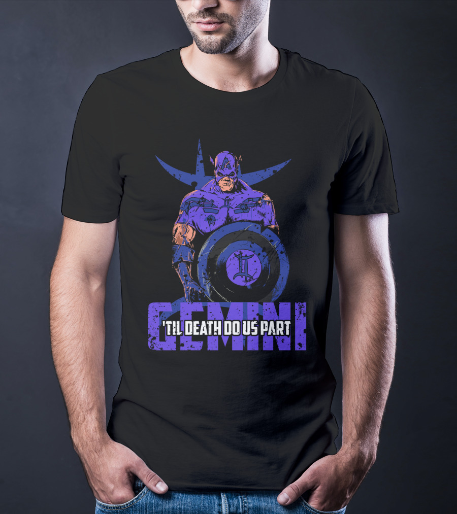 Gemini 'Til Death Do Us Part Marvel-Inspired Captain American Zombie T-Shirt